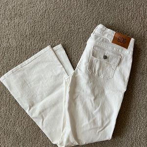 BDG low rise white flare pants